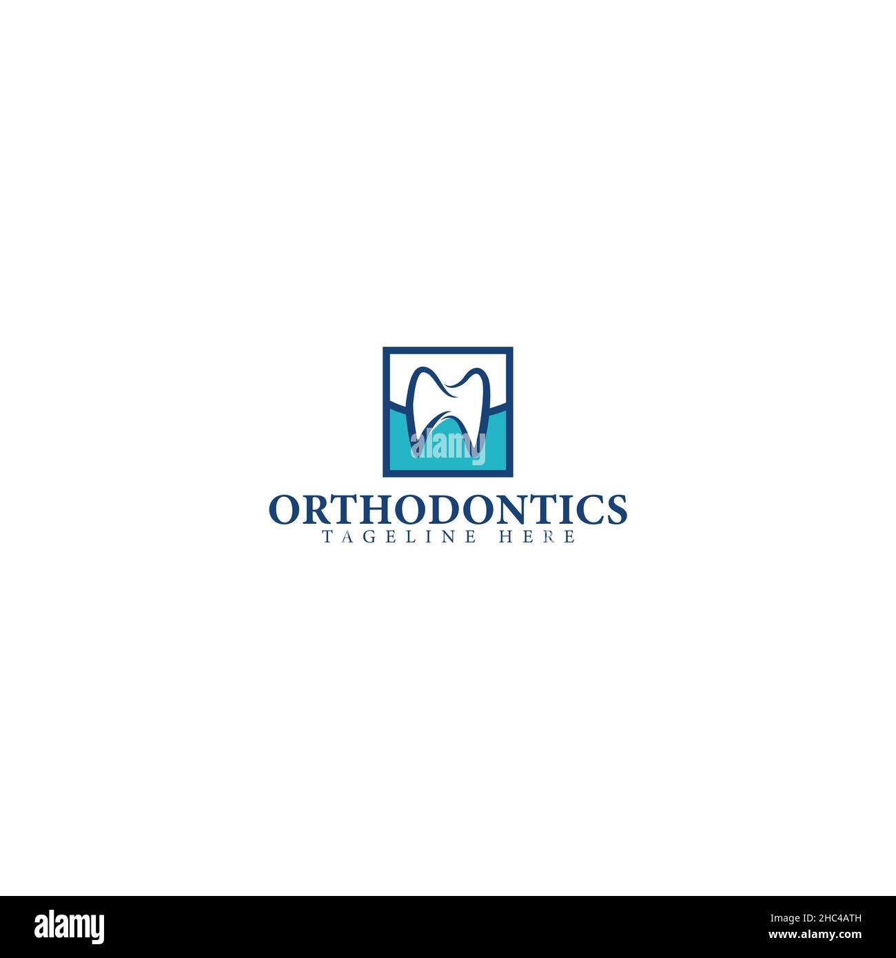 Modern colorful ORTHODOTICS healthy logo design Stock Vector