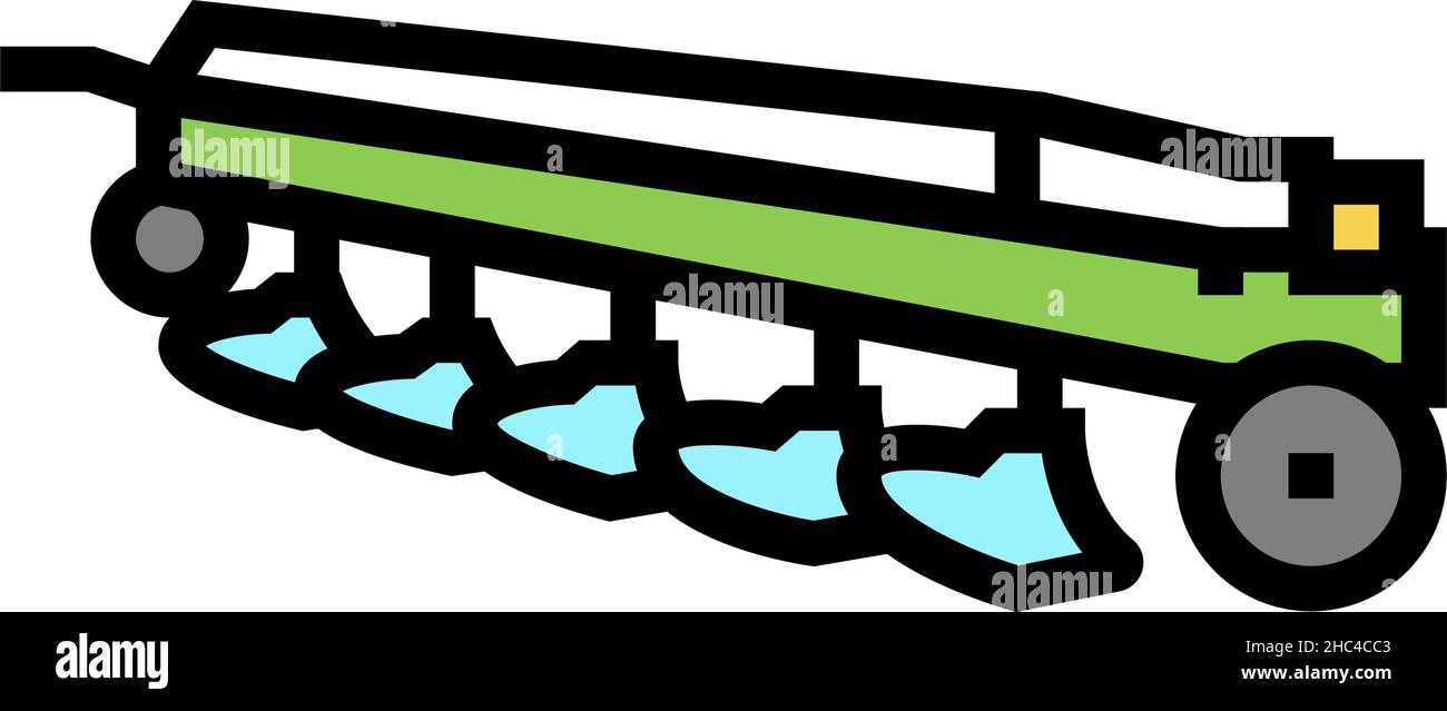 plows farm equipment color icon vector illustration Stock Vector Image