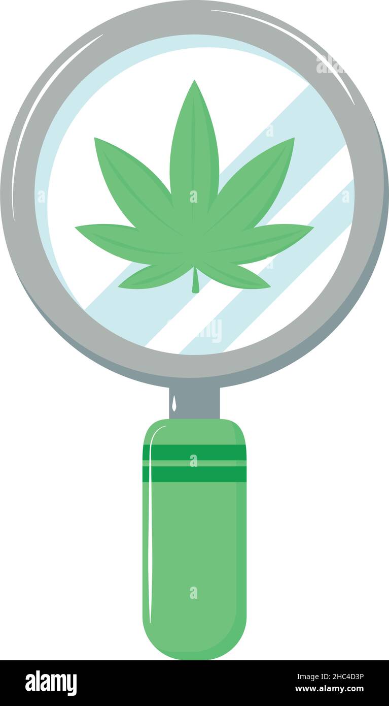 medical cannabis analysis Stock Vector