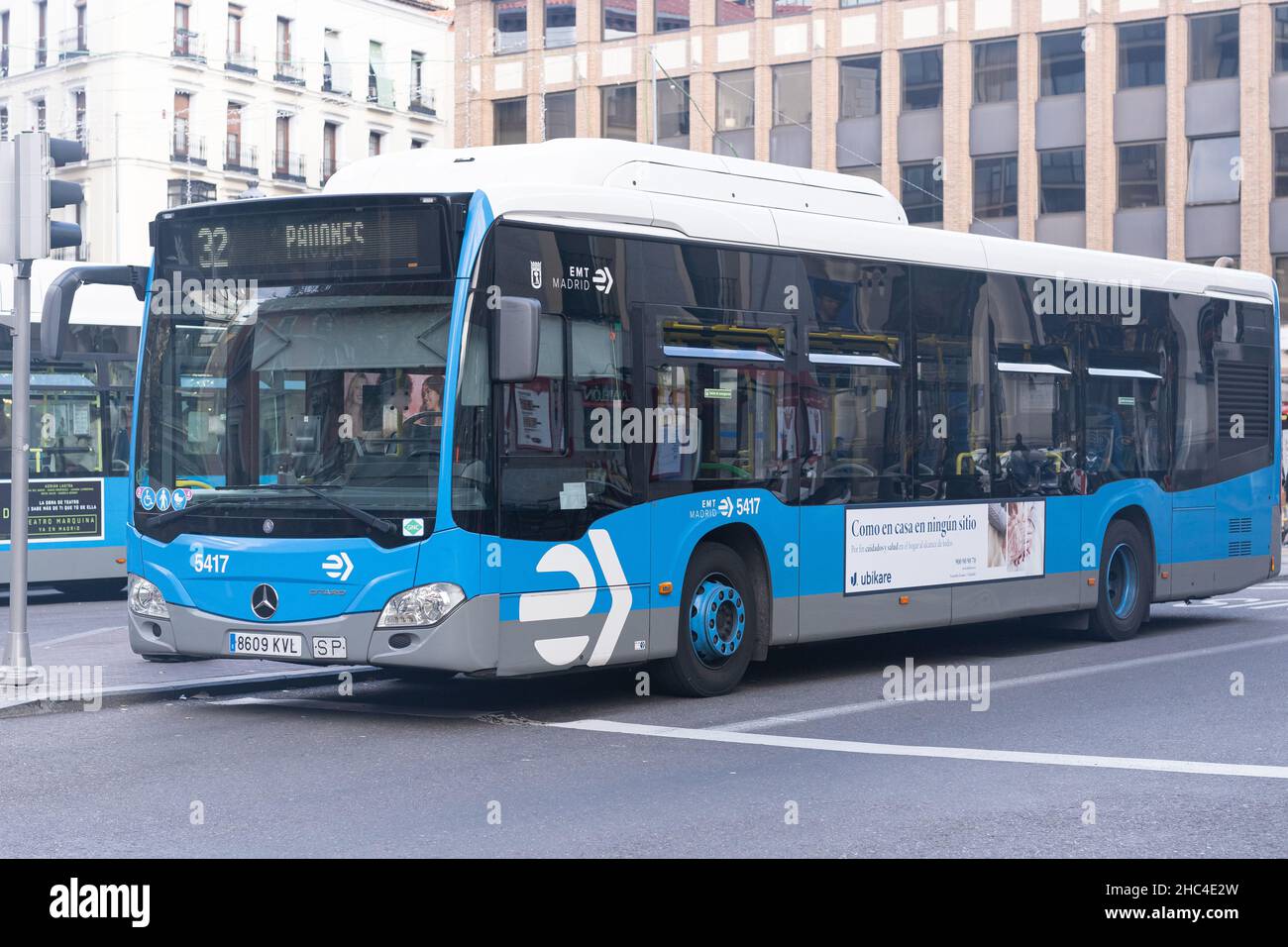 Madrid, Spain Public Bus Stock Photo Alamy