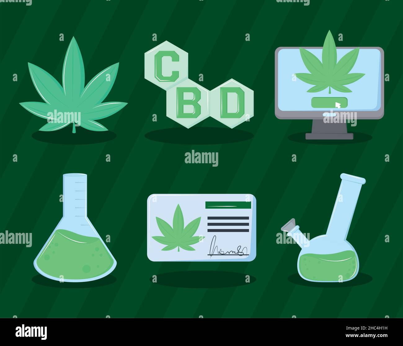 medical cannabis chemical Stock Vector