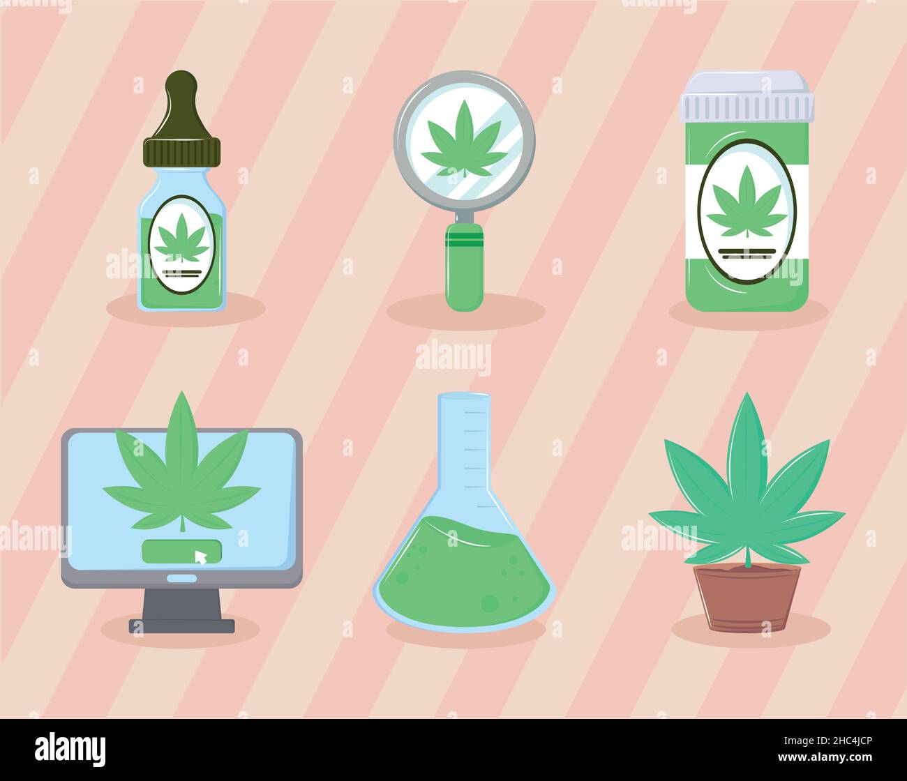 Set marijuana legalize cannabis Stock Vector Images - Alamy