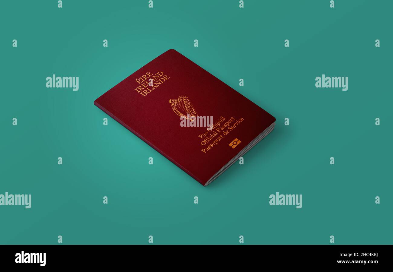official passport of Ireland,Irish Passport Stock Photo Alamy