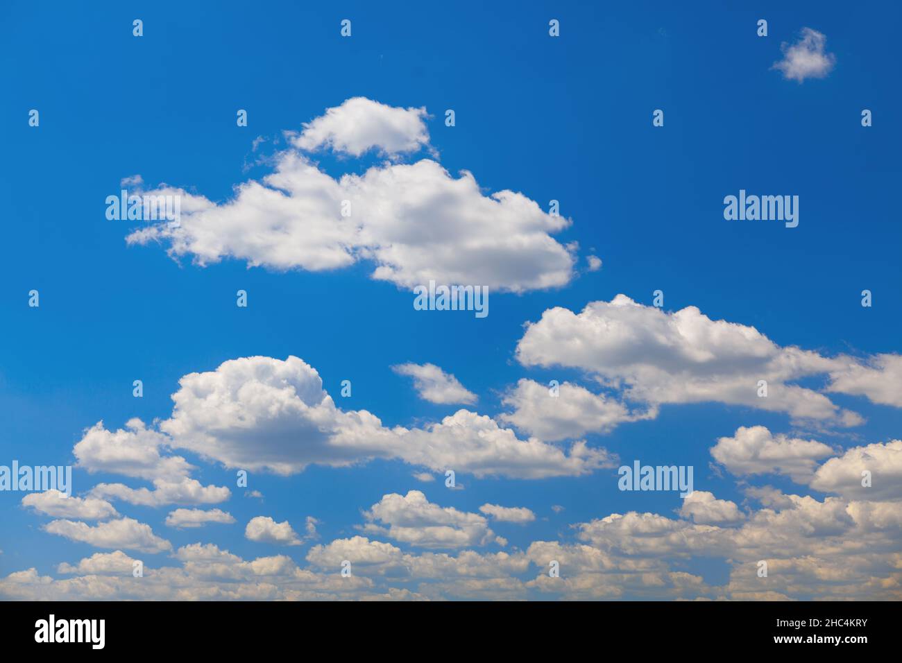 Typical summer blue sky with white clouds . Sunny weather Stock Photo ...