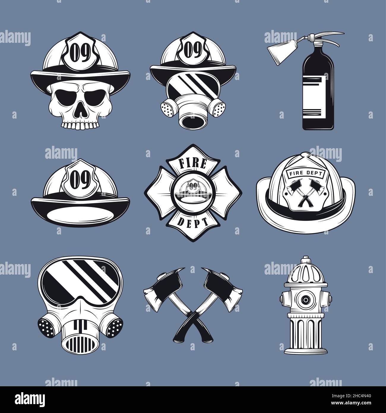Fire engine tools Stock Vector Images - Alamy
