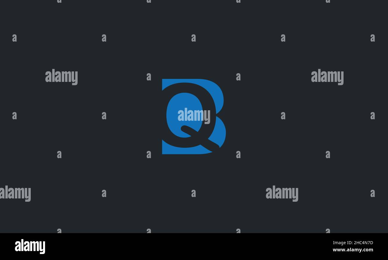 Initial letter BQ uppercase modern logo design template elements ...