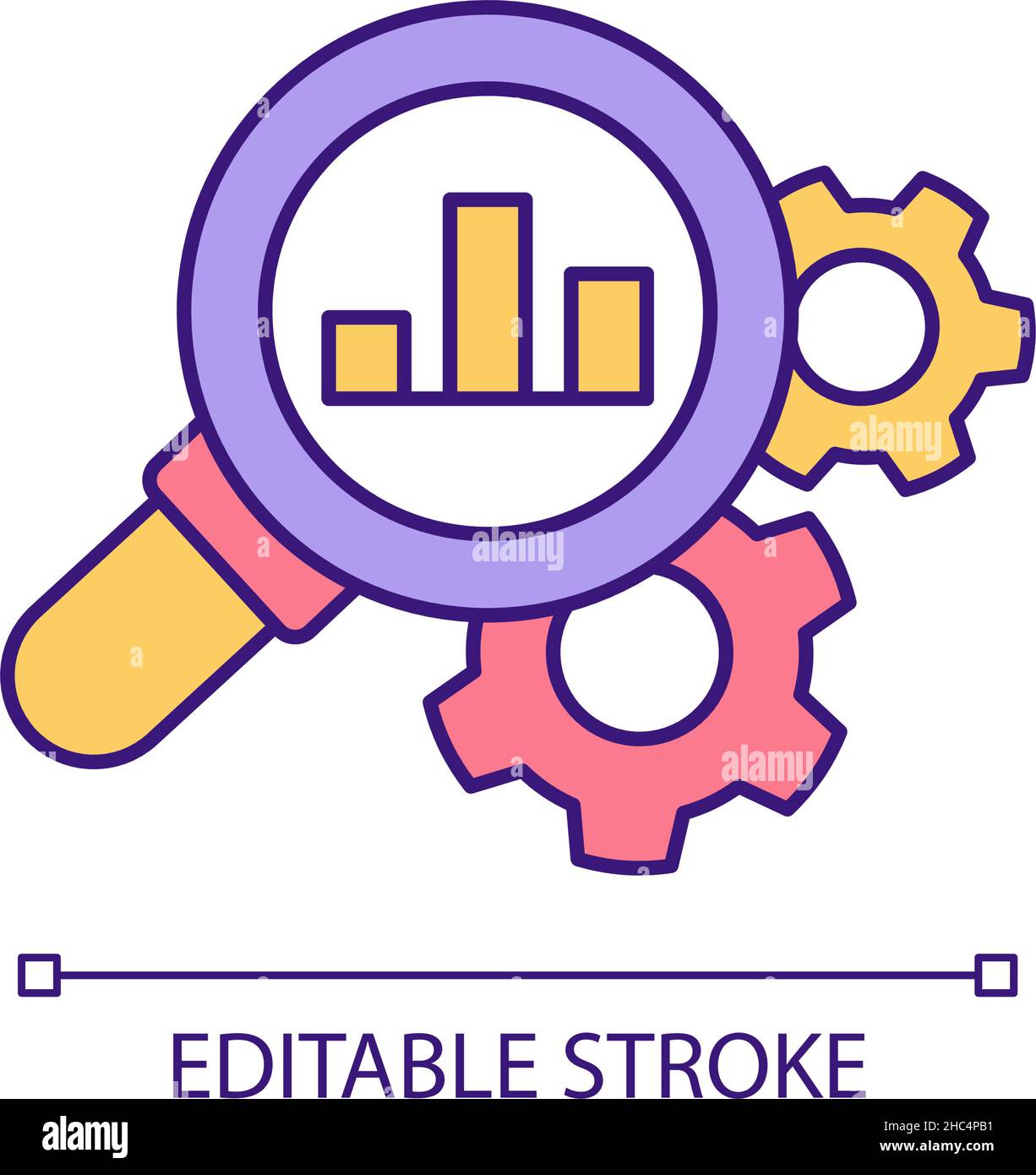 Urban development assessment RGB color icon Stock Vector