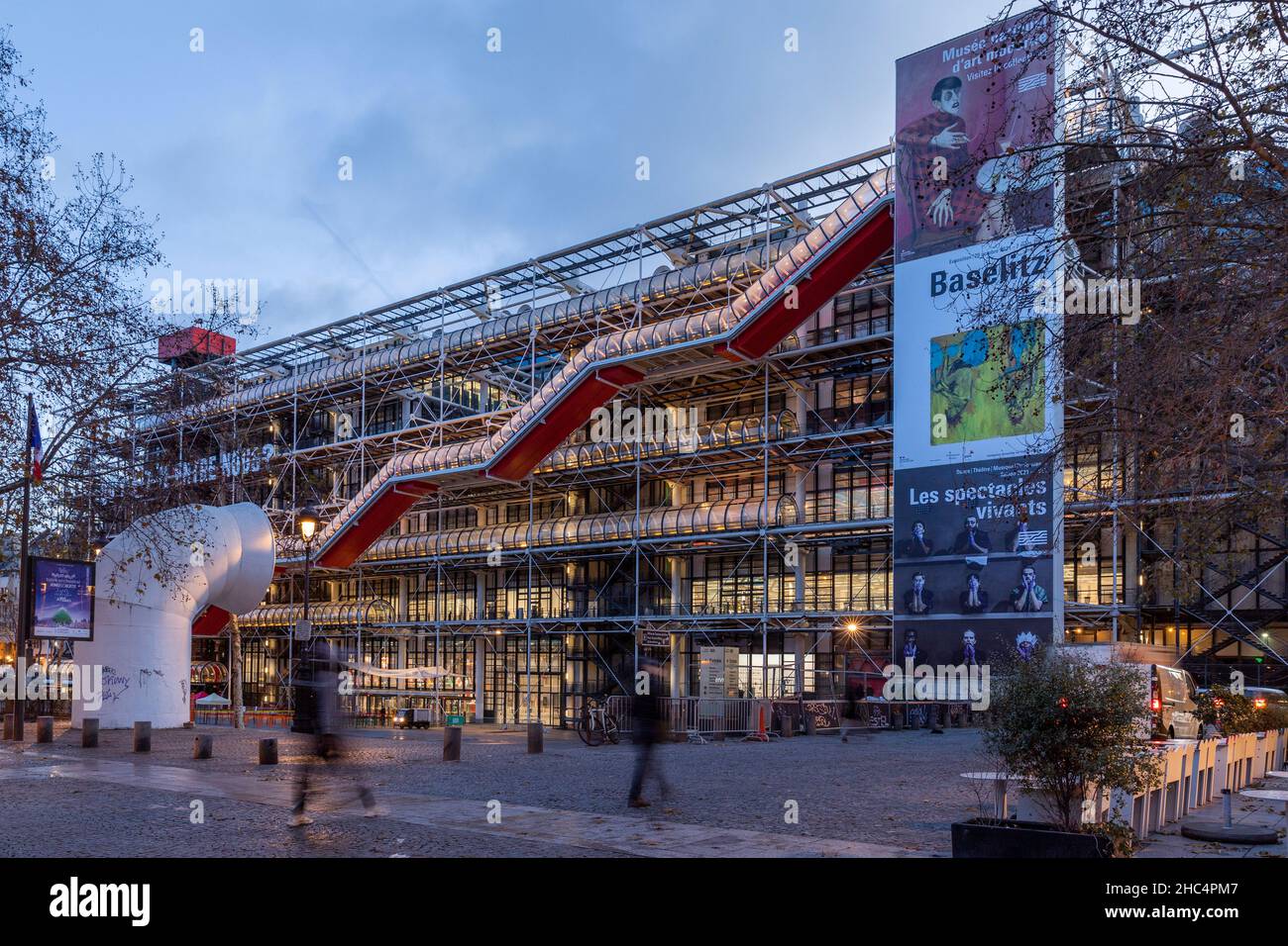 Centre national d’art et de culture Pompidou, ou « Beaubourg », Paris Stock Photo