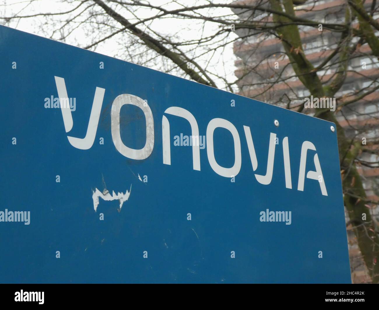Cologne, Germany. 16th Dec, 2021. Logo, lettering of the Vonovia SE