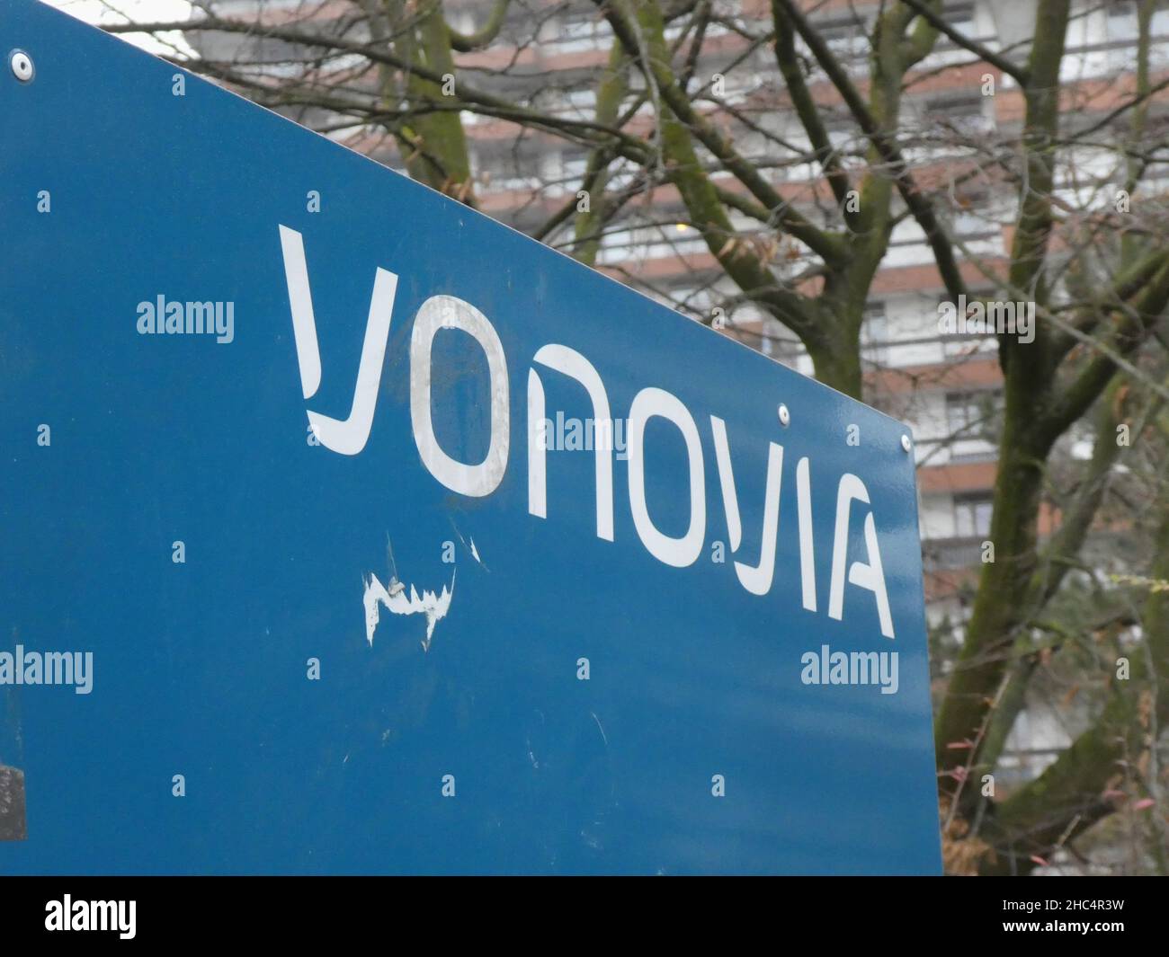 Cologne, Germany. 16th Dec, 2021. Logo, lettering of the Vonovia SE