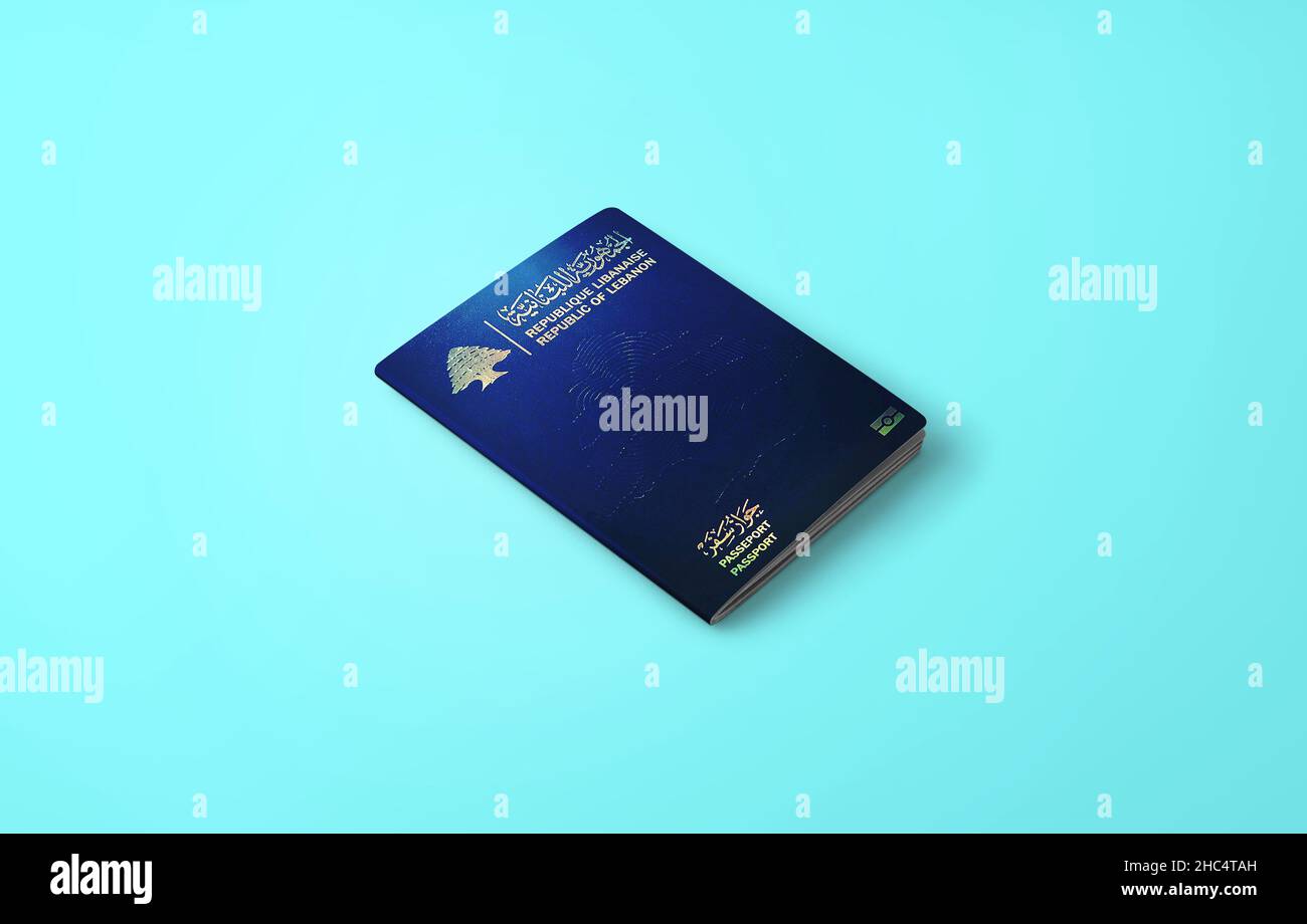 Official passport of lebanon,lebanese passport Stock Photo Alamy
