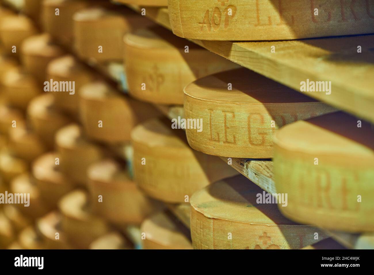 Visiting Gruyere cheese factory and museum, Switzerland Stock Photo Alamy