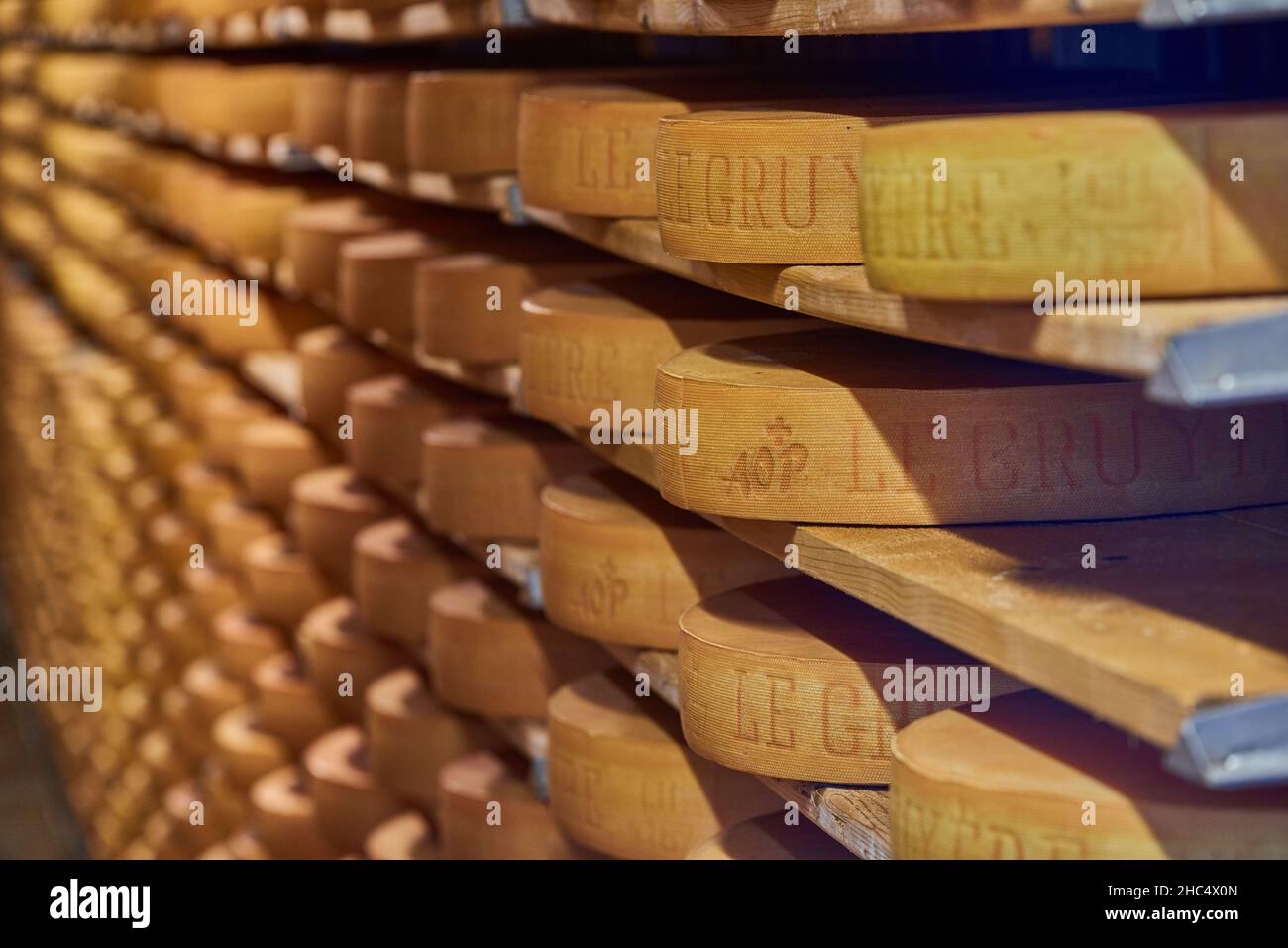 Visiting Gruyere cheese factory and museum, Switzerland Stock Photo Alamy