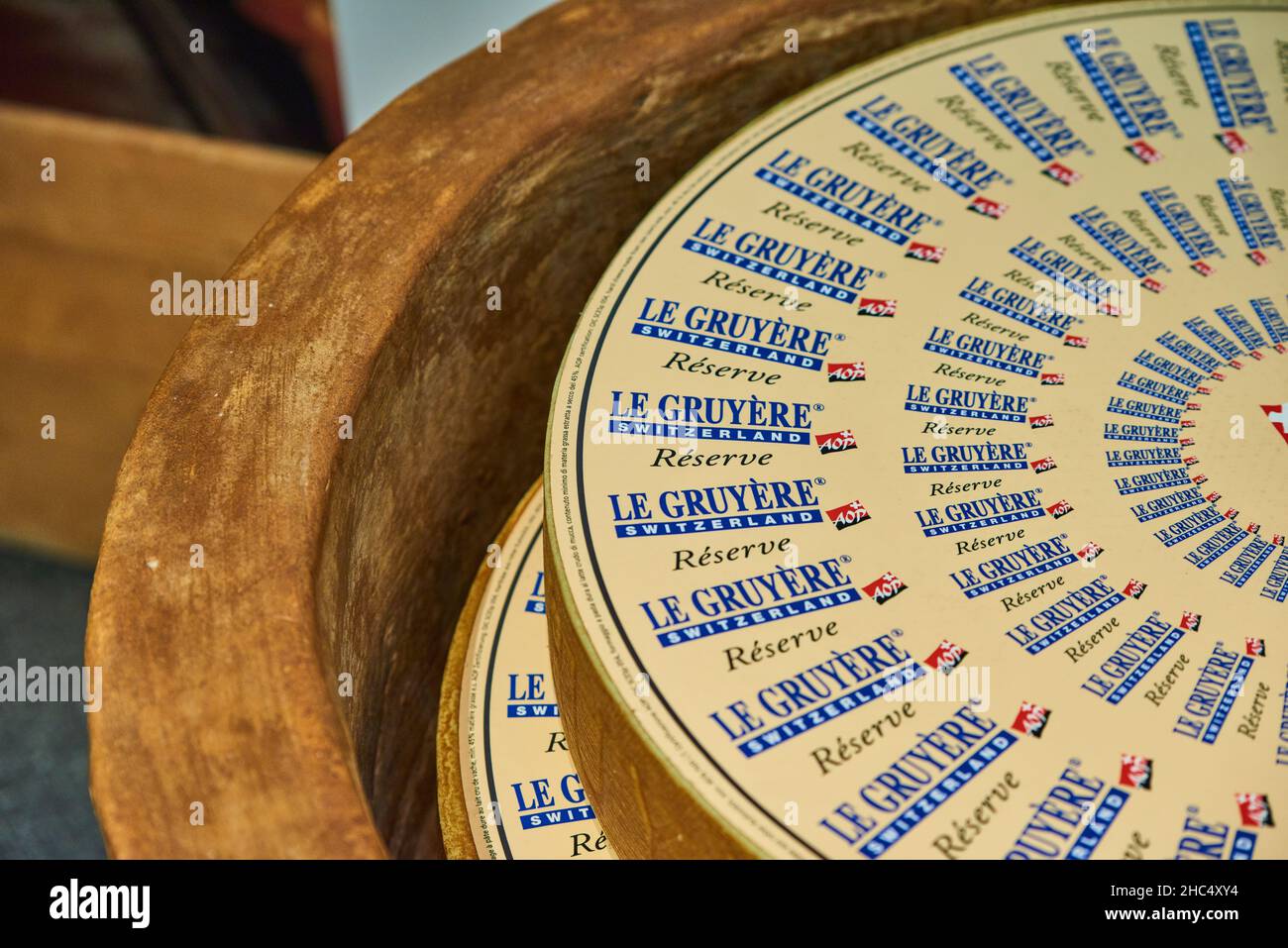 Visiting Gruyere cheese factory and museum, Switzerland Stock Photo Alamy