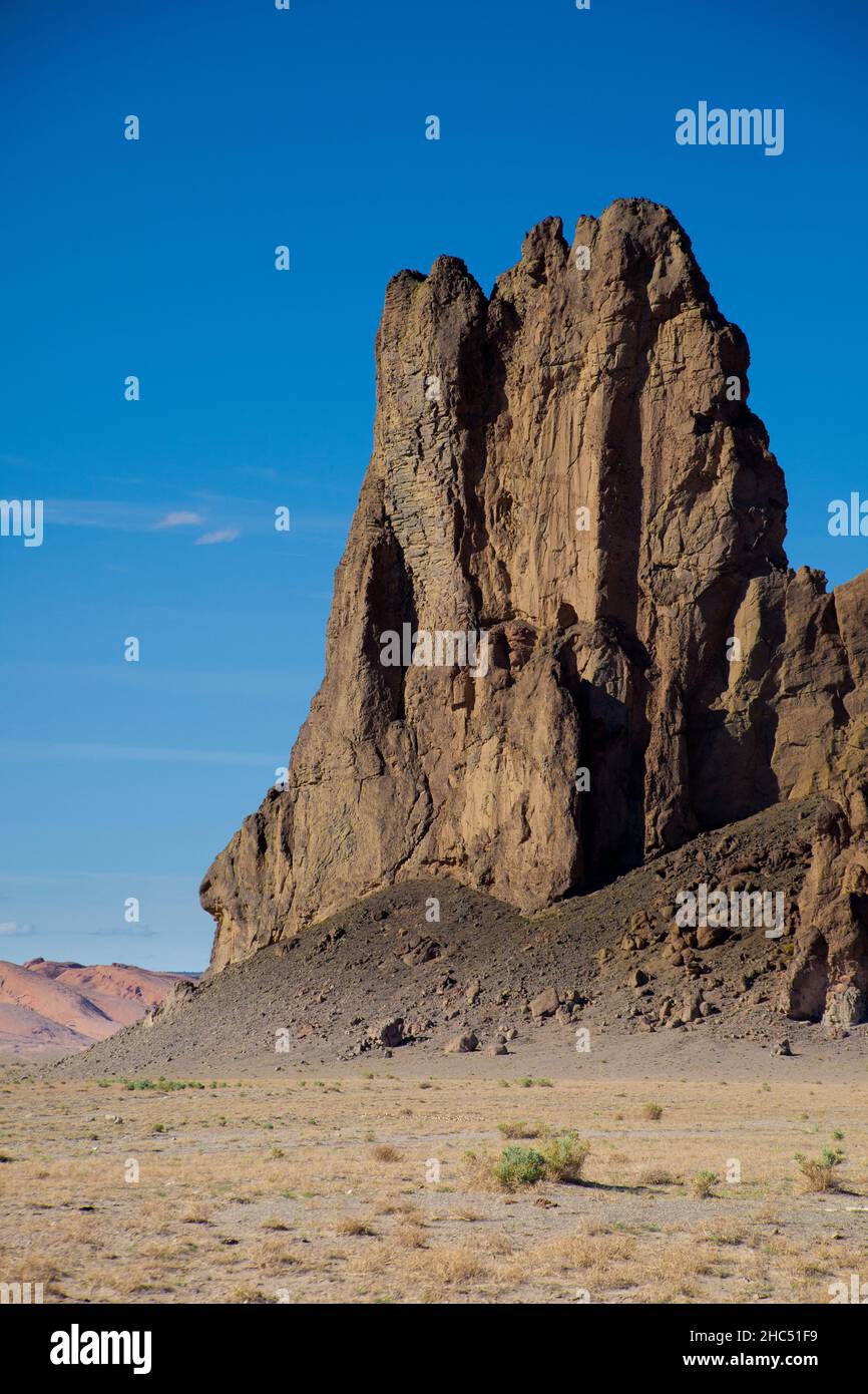 Vertical shot of the massive rocks in Monument Valley Navajo Tribal ...