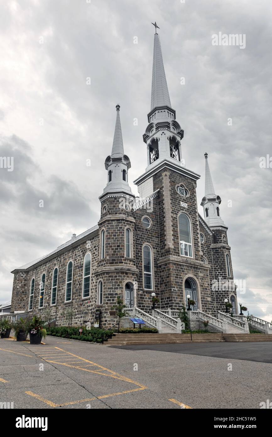 Victoriaville, Quebec, Canada- Sept 7, 2021: View at the Saint Christophe d'Arthabaska Church in Victoriaville, Quebec, Canada. Stock Photo