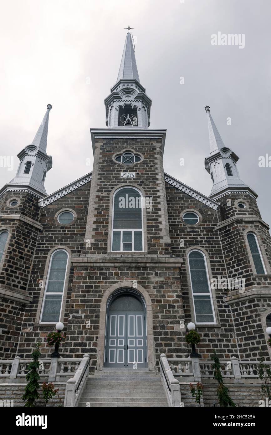 Victoriaville, Quebec, Canada- Sept 7, 2021: View at the Saint Christophe d'Arthabaska Church in Victoriaville, Quebec, Canada. Stock Photo