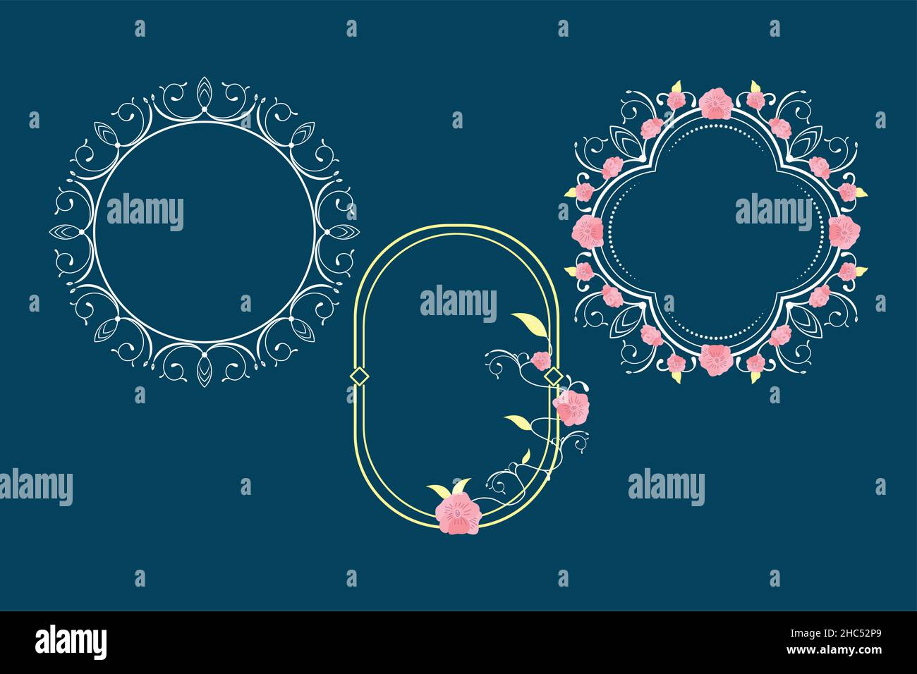 roses frames set three icons Stock Vector Image & Art - Alamy