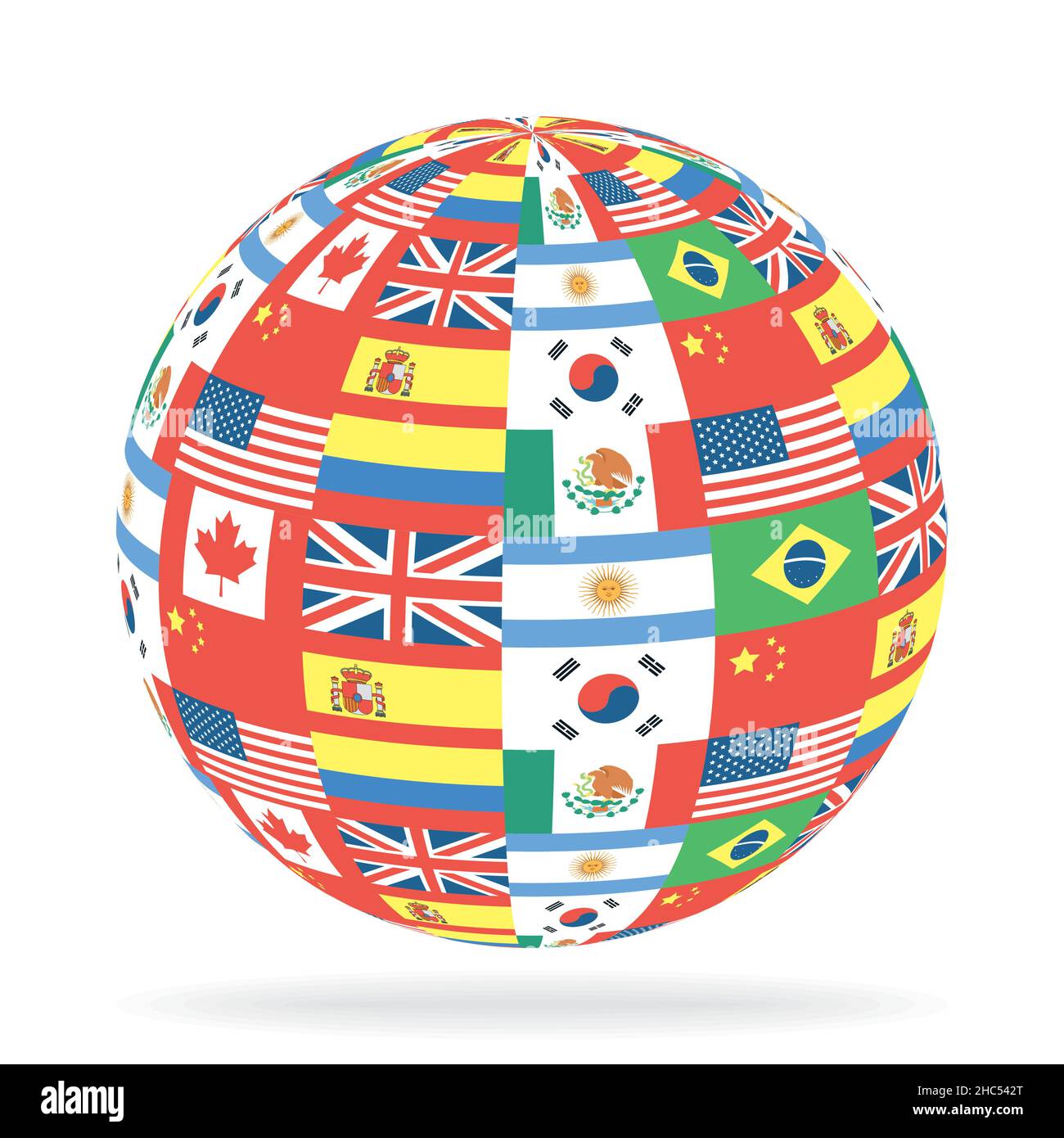 international flags in sphere icon Stock Vector Image & Art Alamy