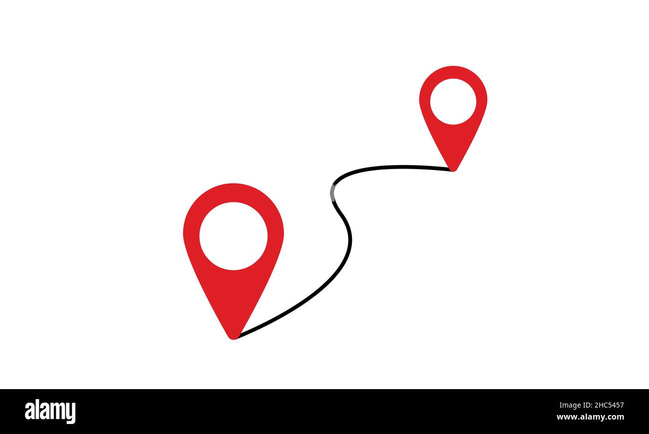 Navigation vector icon. Gps navigation icon. Distance Travelling ...