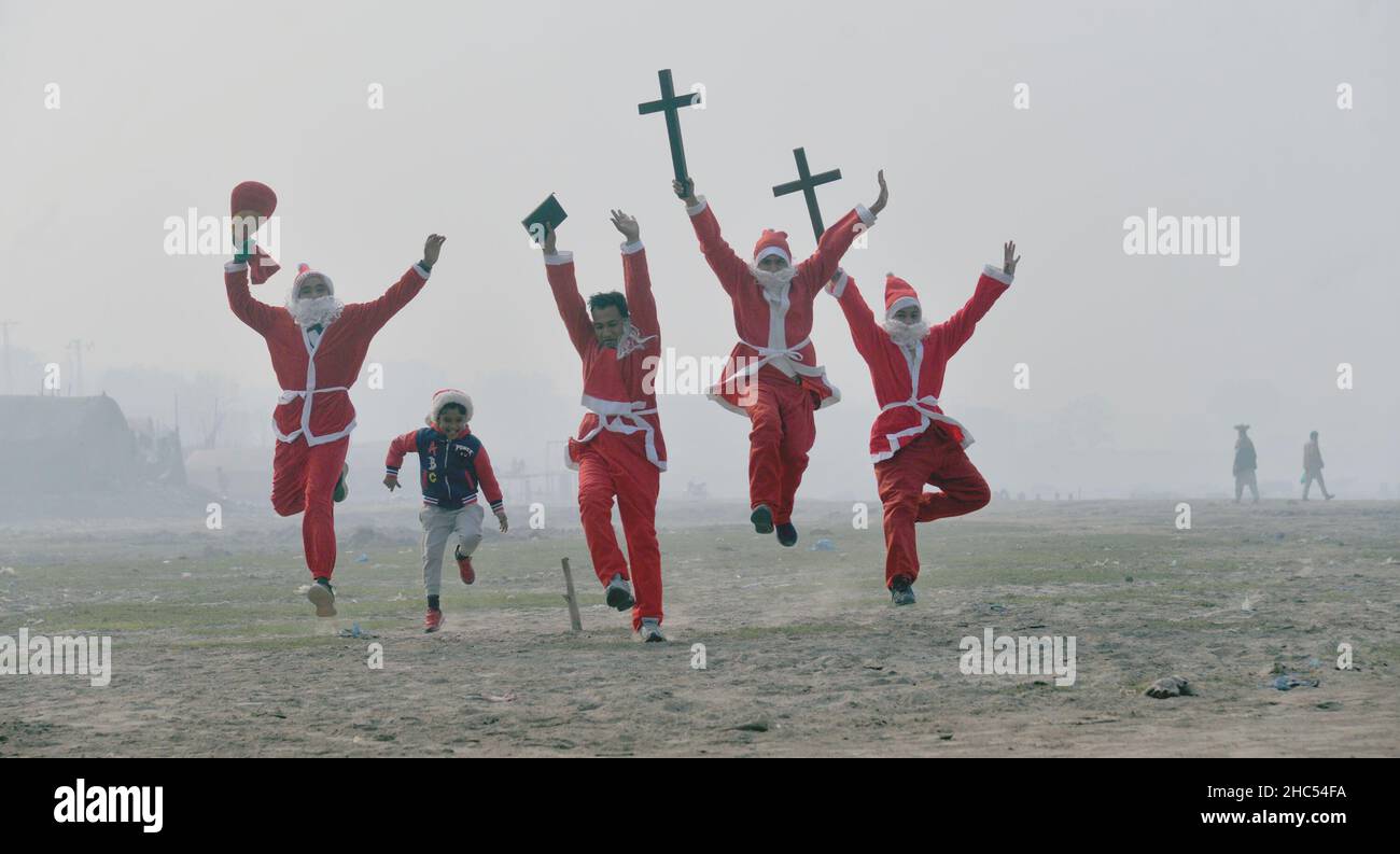Lahore, Punjab, Pakistan. 24th Dec, 2021. Pakistani members of Bright
