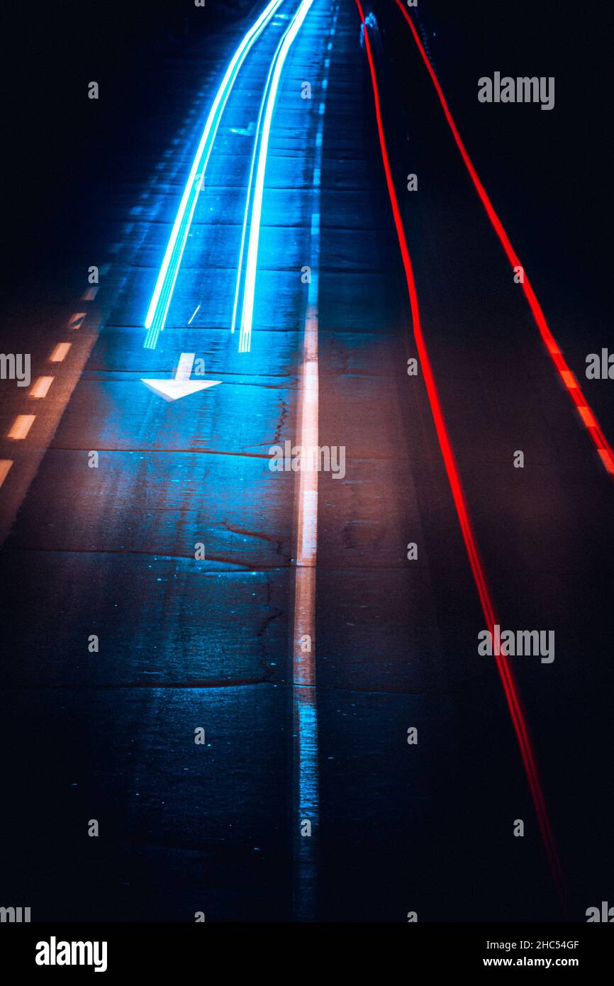 Timelapse car trails hi-res stock photography and images - Alamy