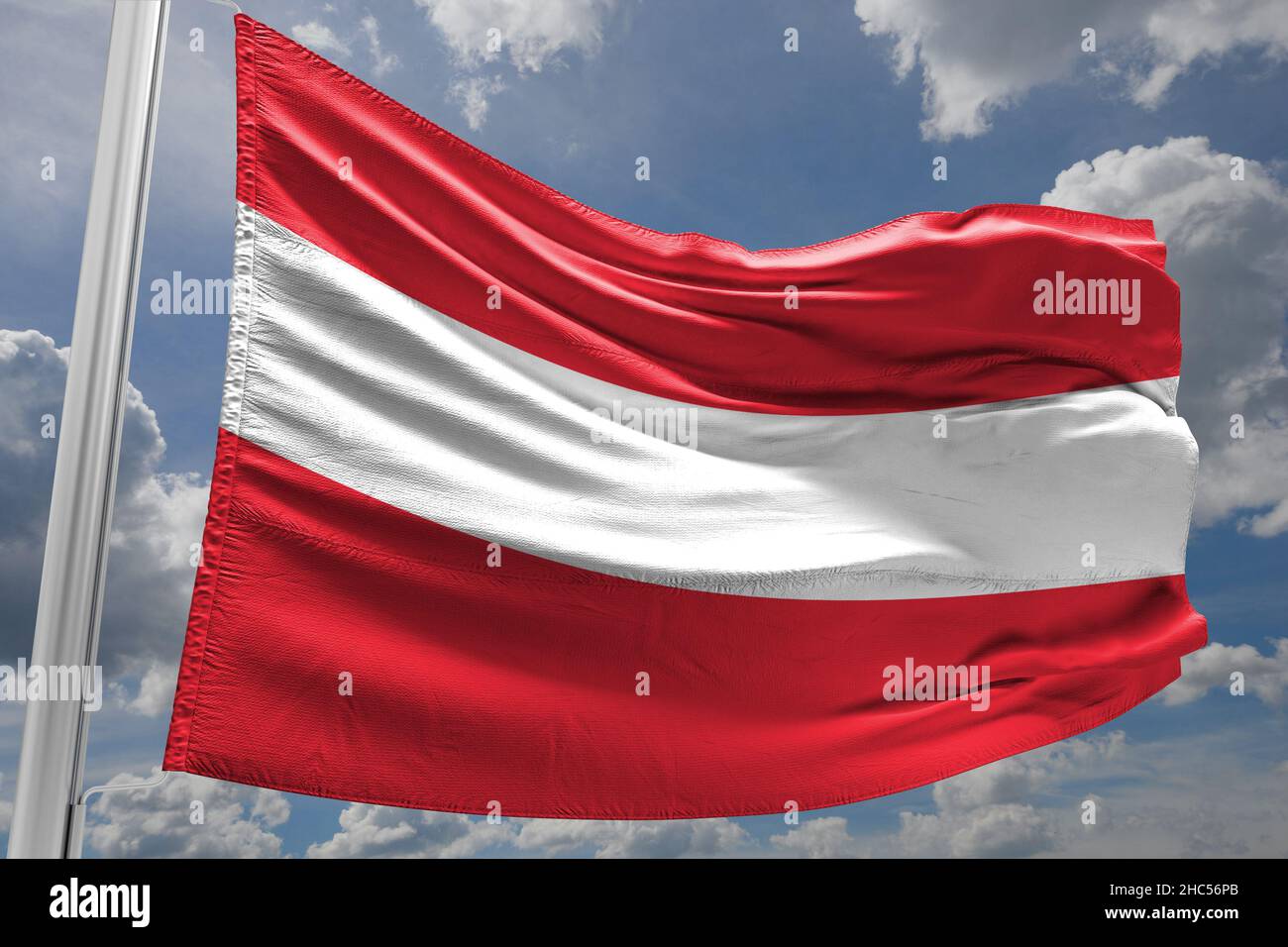 Flag of Austria, republic of austria Stock Photo