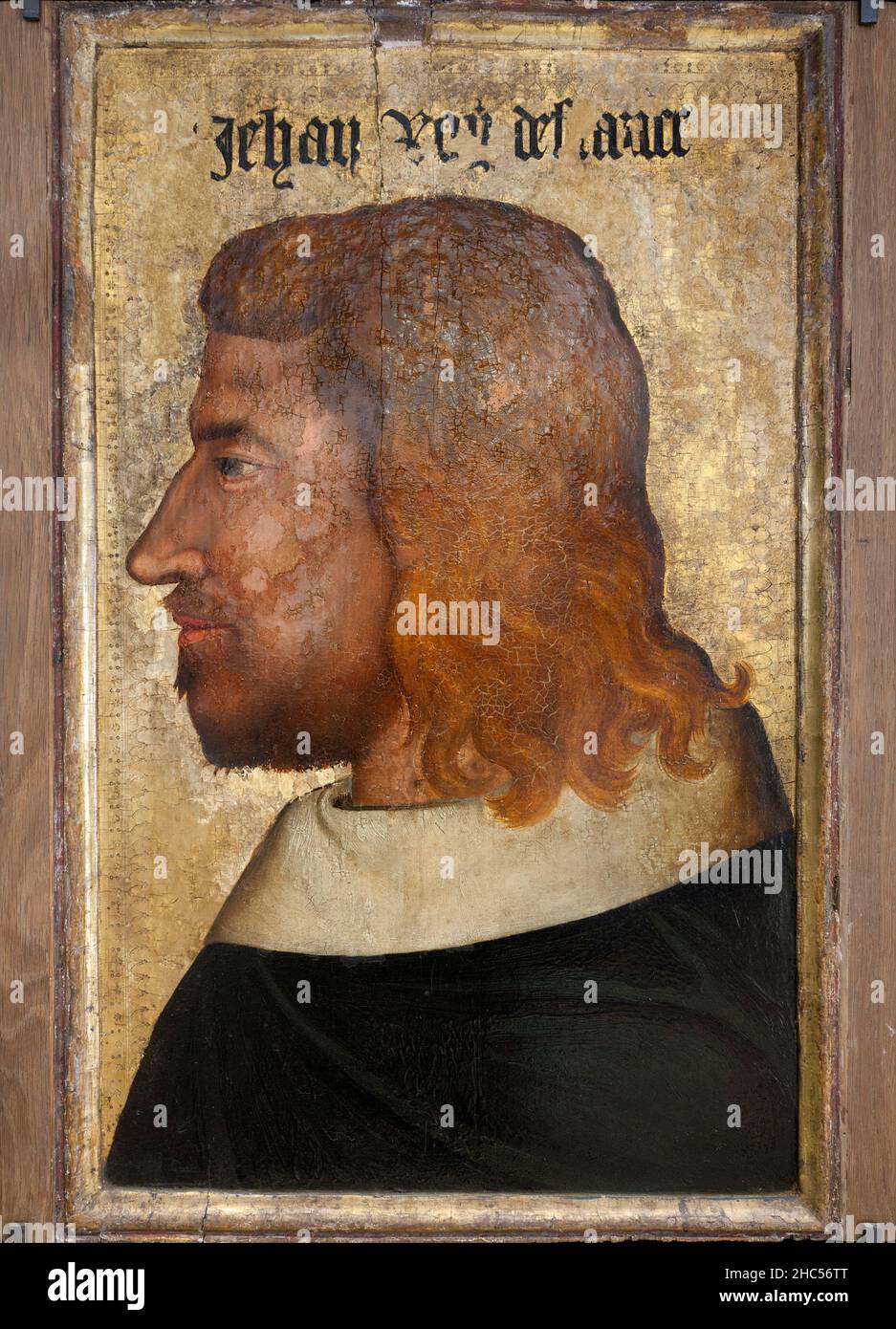 Portrait de Jean II le Bon (1319-1364), duc de Normandie, fils du roi Philippe VI de la maison capetienne de Valois, roi de France, Peinture anonyme r Stock Photo