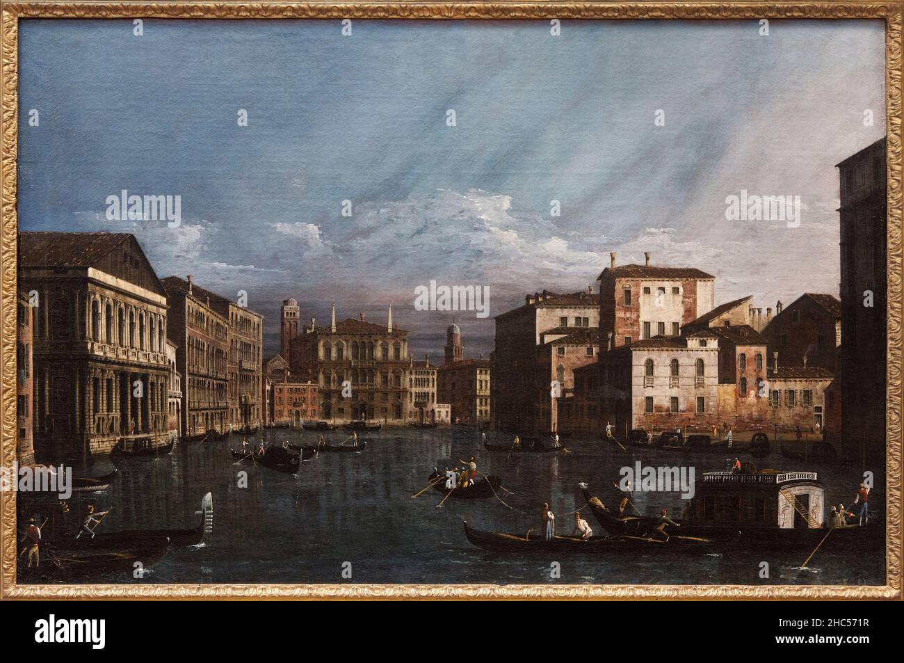 Le Grand Canal a Venise, peinture de Bernardo Bellotto (1721-1780), Lyon, Musee des Beaux Arts de Lyon. Stock Photo