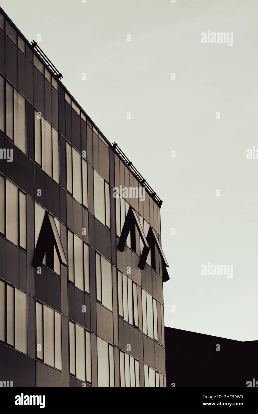 Vertical shot of a modern building on a street during the day Stock ...