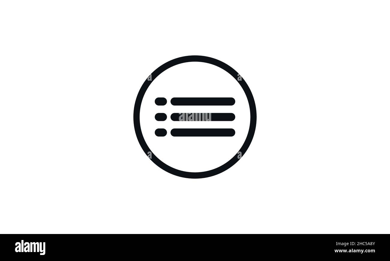 Hamburger Menu Icon - Vector illustration Stock Vector
