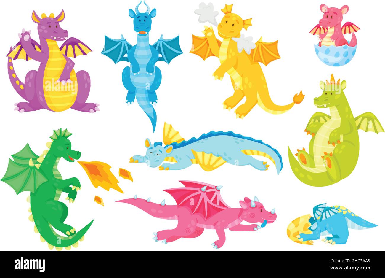 Cute Mythical Creatures Stickers, Kawaii Fantasy Characters By ArtFM