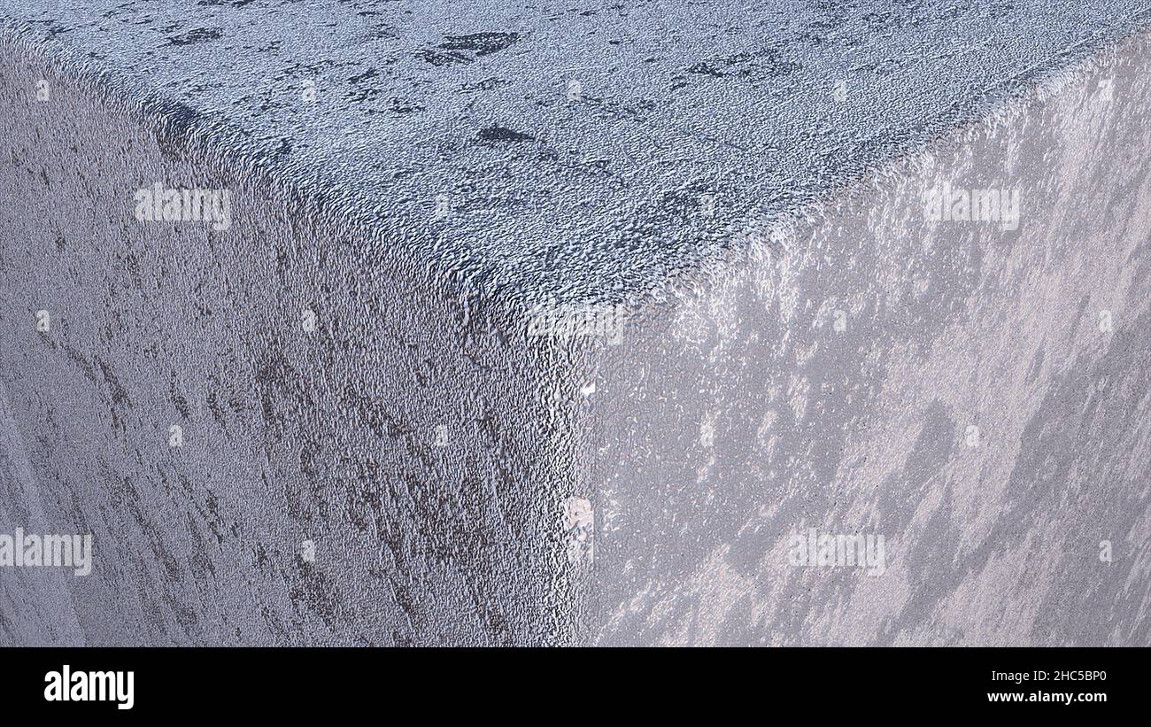 Realistic block with 3d render roughness and traces of technical ...