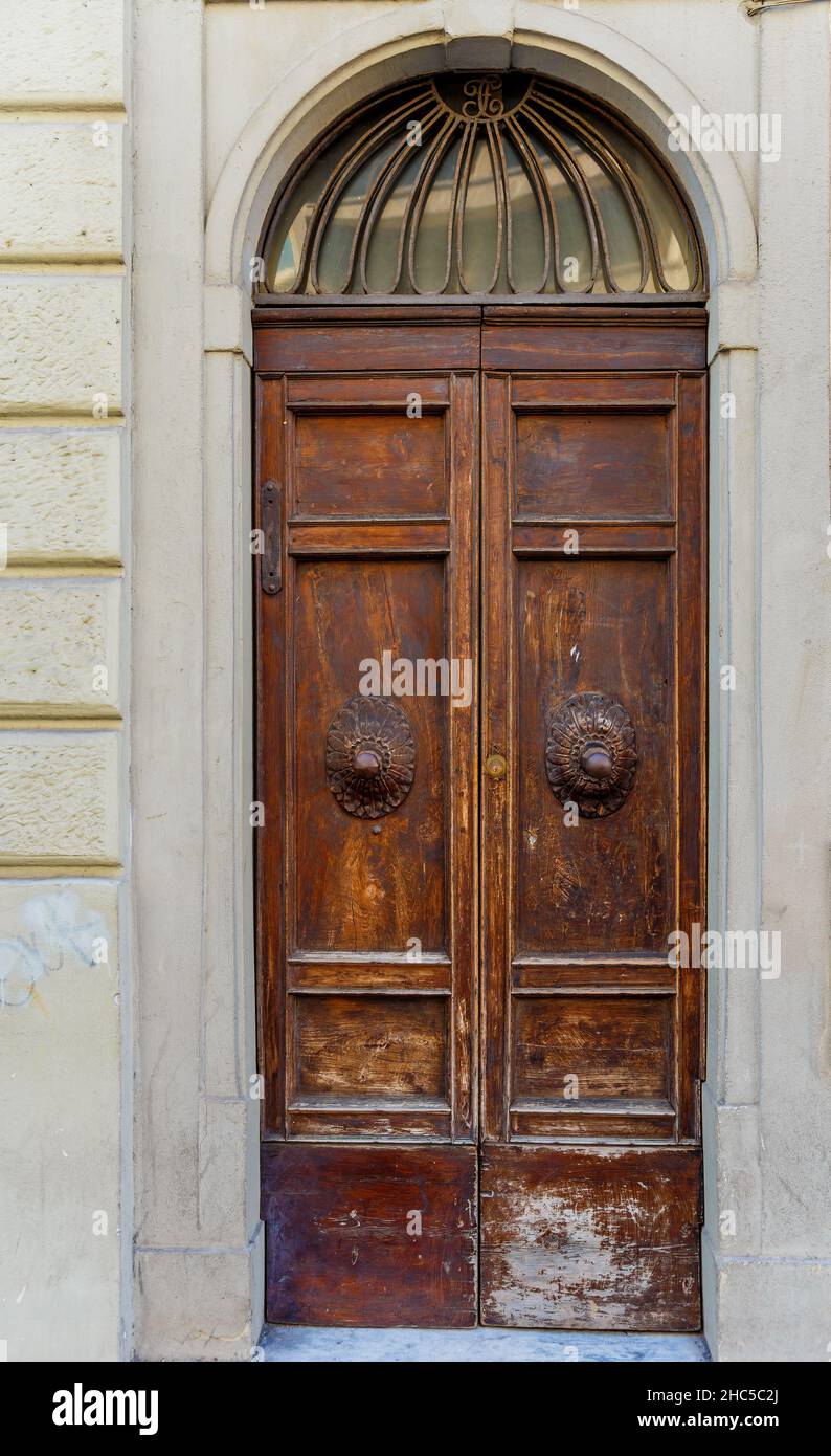 old wood door, rustical style Stock Photo - Alamy