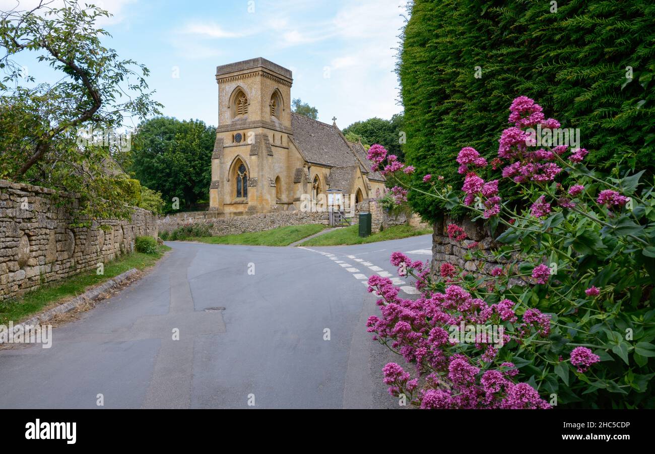 The parish church of St Barnabas in the attractive Cotswold village of