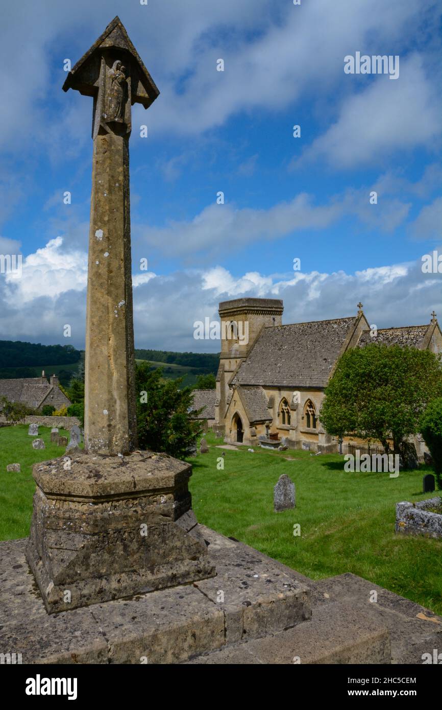 The parish church of St Barnabas in  the attractive Cotswold village of Snowshill, Gloucestershire Stock Photo