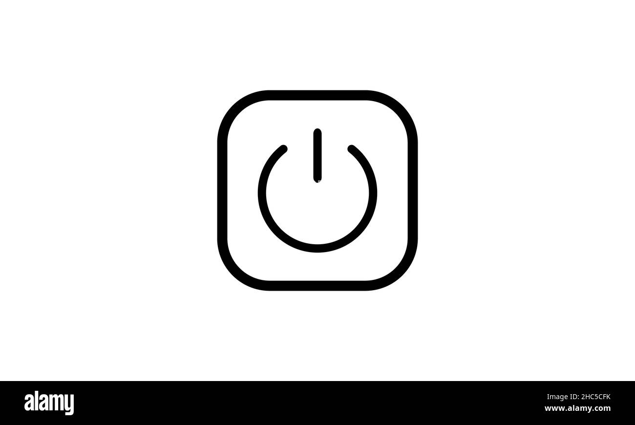 Power button icon,Flat on off switch symbol vector illustration Stock