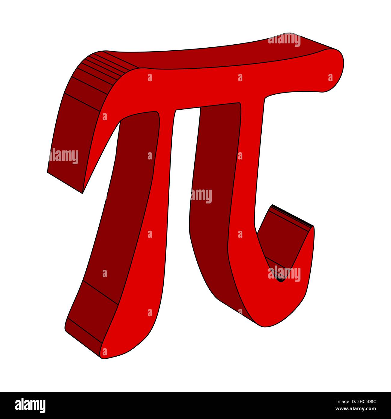 The math constant Pi in red set over a white background Stock Photo - Alamy