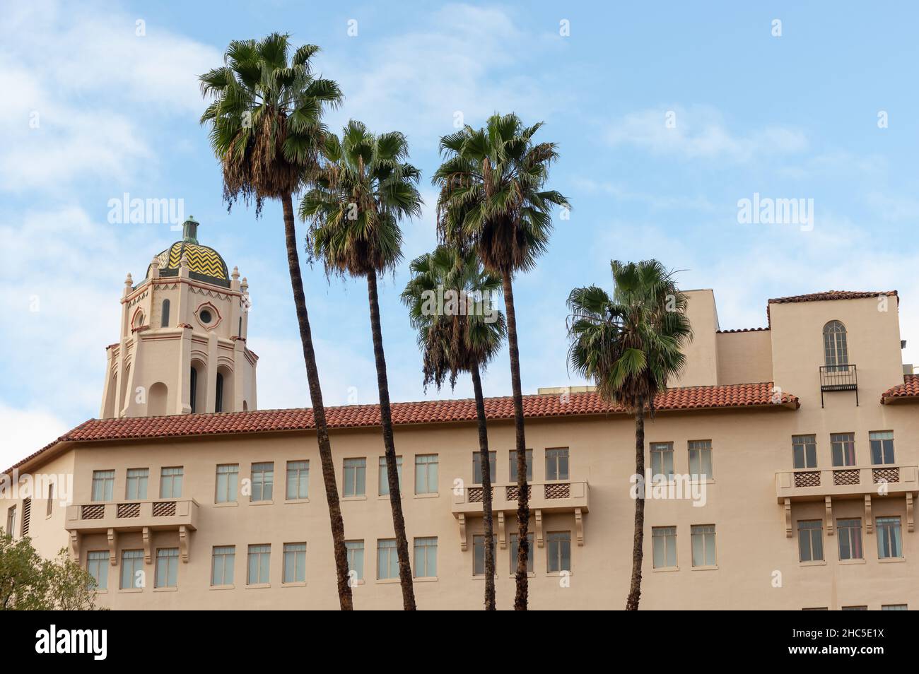 The Richard H. Chambers Courthouse in Pasadena. This is a historic building originally constructed as a resort, Vista del Arroyo Hotel and Bungalows, Stock Photo