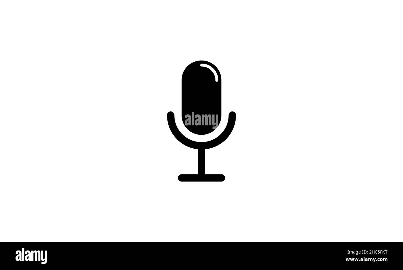 Microphone radio illustration Black and White Stock Photos & Images - Alamy