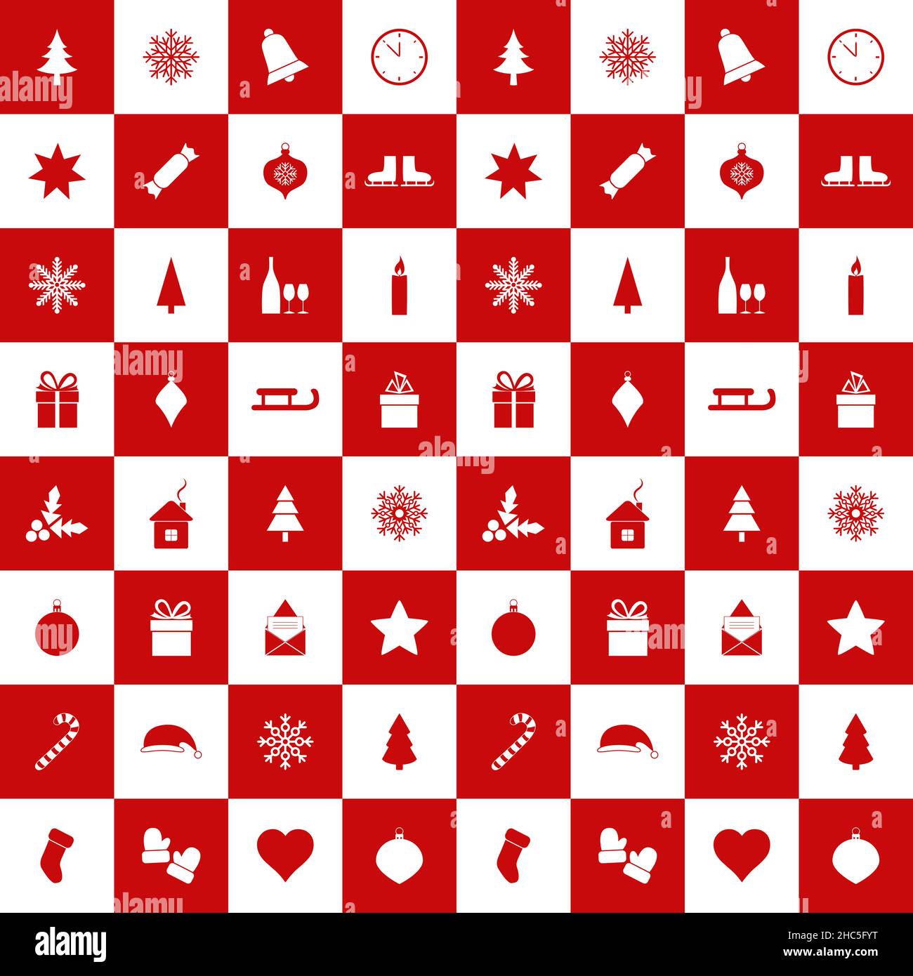Seamless christmas background, vector illustration Stock Vector Image ...
