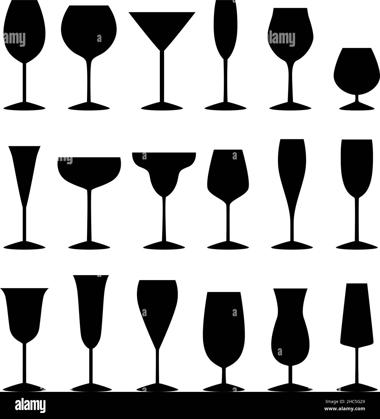 Set of glasses, vector illustration Stock Vector Image & Art - Alamy