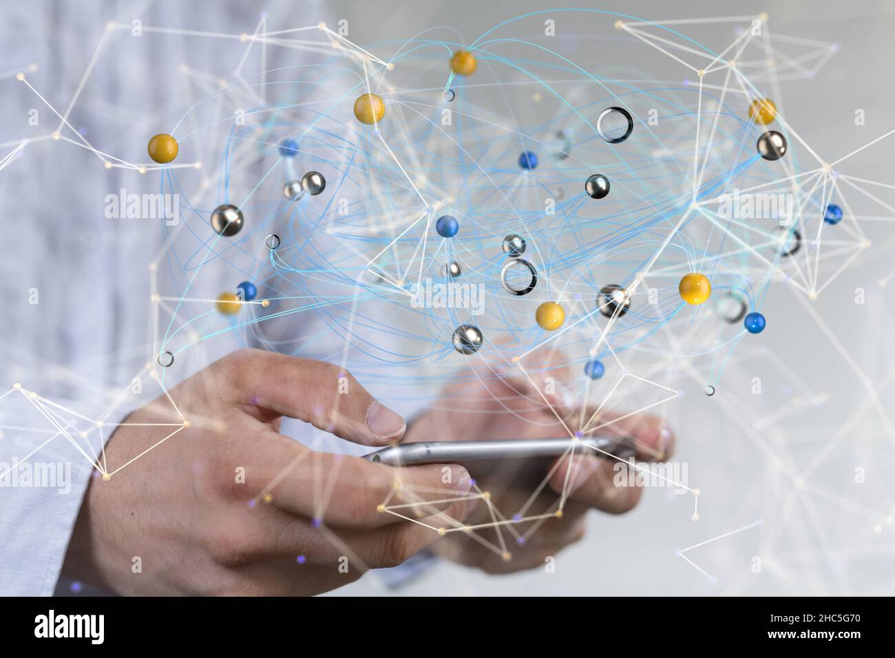 Geometric neural network hi-res stock photography and images - Alamy