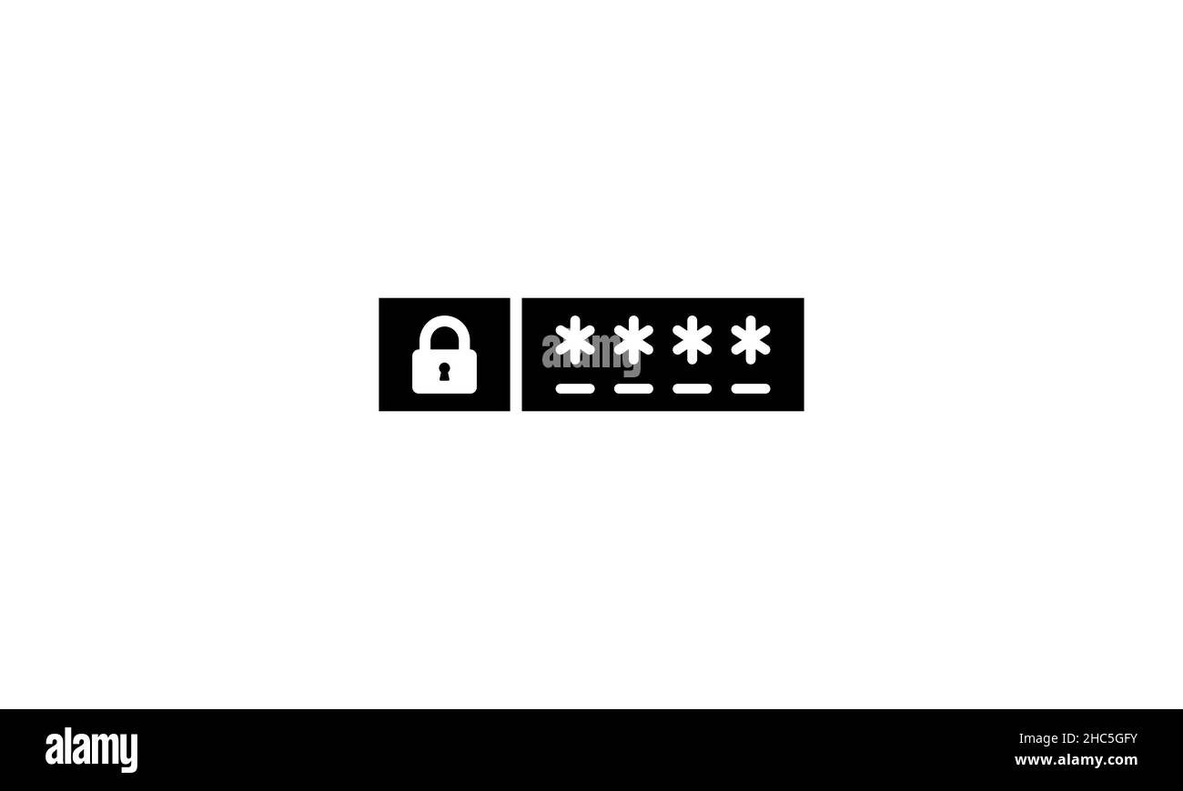 Flat background form password Black and White Stock Photos & Images - Alamy