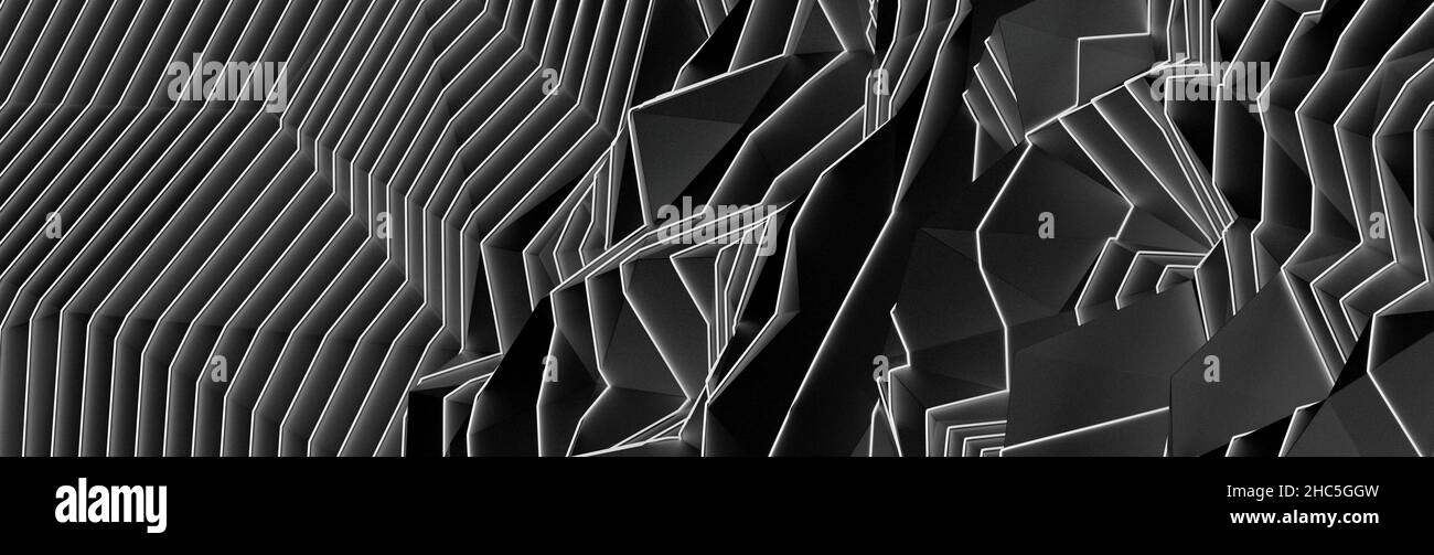 An illustration of modern black metal low poly backdrop Stock Photo Alamy