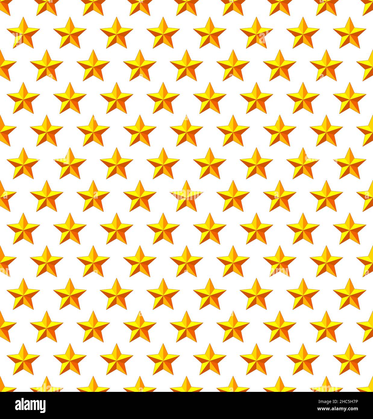 Abstract golden five-pointed star seamless pattern Stock Vector