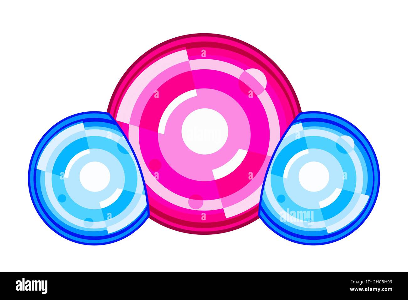 Water molecule abstract concept illustration Stock Vector