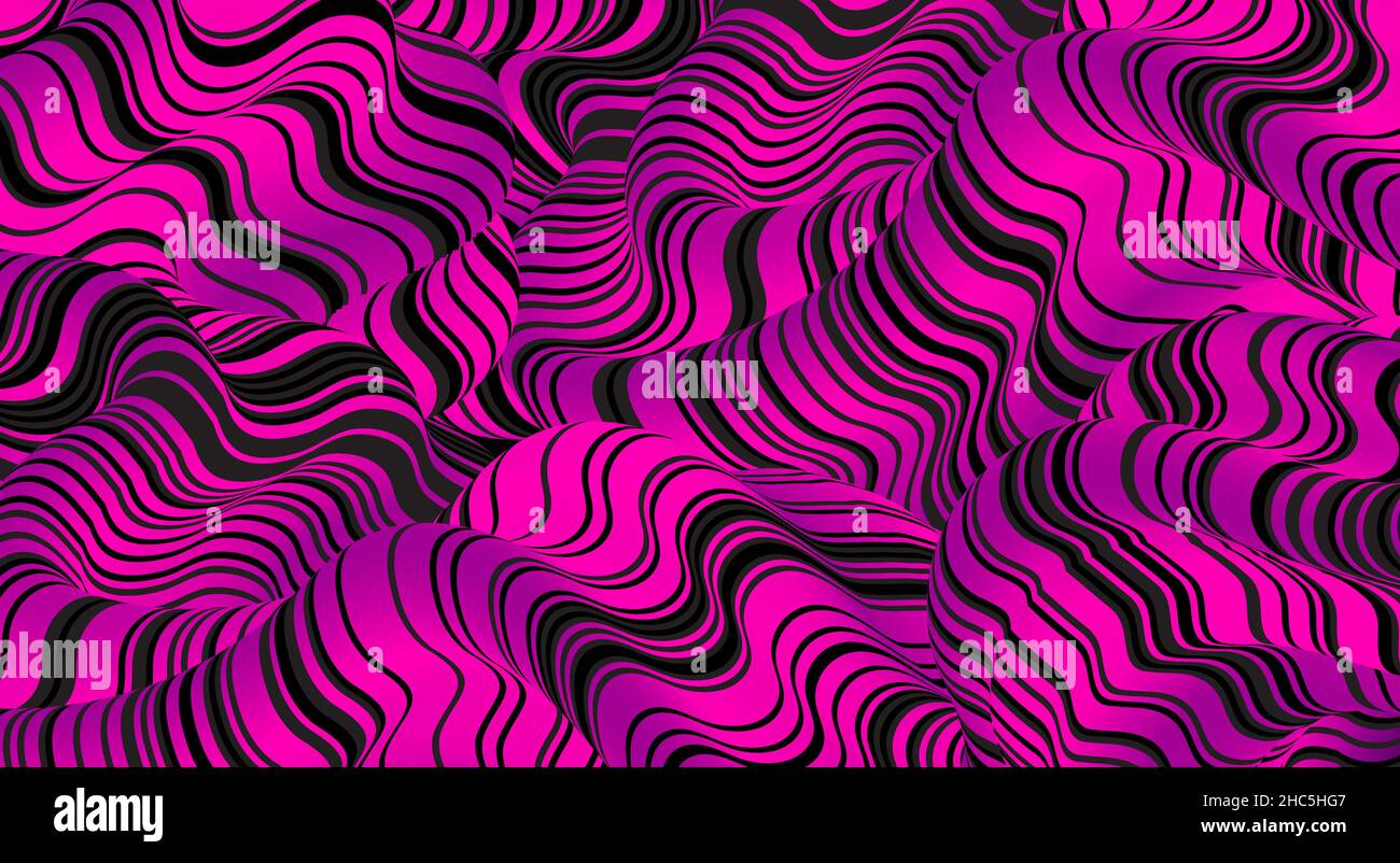 Abstract Background distorted lines liquid shape. Psychedelic stripes ...