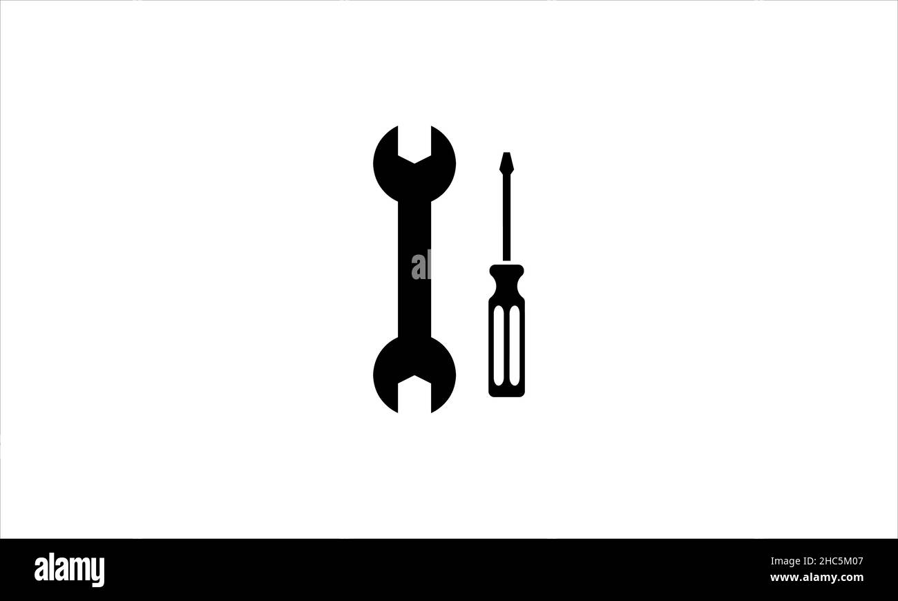 Wrench and screwdriver icon vector logo design template Stock Vector ...