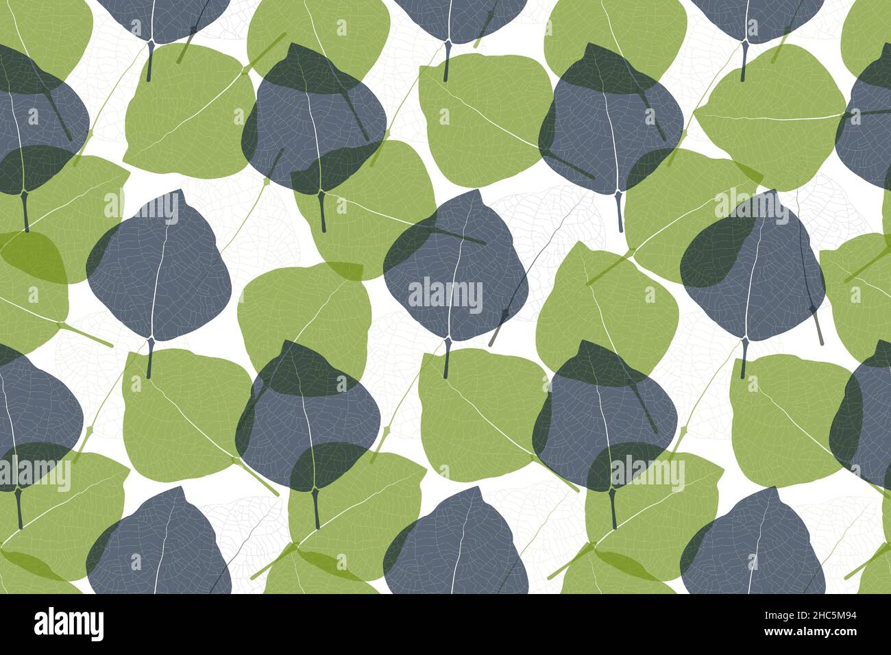 Art floral vector seamless pattern. Overlay leaves Stock Vector
